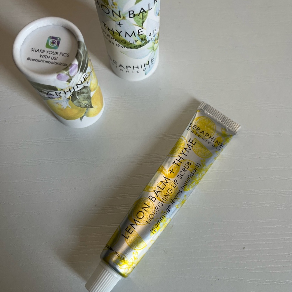 Seraphine Botanicals Lemon Balm + Thyme Lip Scrub